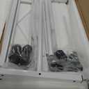 KLSMYHOKI Standing Desk Adjustable Height, Mobile Stand Up Desk with Wheels Small Computer Desk Rolling Desk, Portable Laptop Desk White Standing Table Home Office Desks 16"x31.5" Height 27"-43.5"