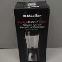 Mueller Smoothie Blender for Smoothies - Personal Blender for Shakes, Frozen Drinks, Baby Food & More, 15oz Travel Cup and Lid, Durable Stainless Steel Blades for Powerful Blending Performance, Black