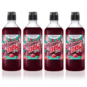 SodaStream MTN Dew Code Red Regular New Pour Bottle Drink Mix 14.9 Fl Oz (Pack of 4), BBD: 01/31/27