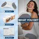 CPAP Pillow for Side & Back Sleepers - Mask Compatible Contour Design to Reduce Leaks, Breathable Memory Foam Pillow with Ergonomic Support & Hose-Friendly Cutouts for Comfortable Sleep, Grey