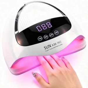 500W UV LED Nail Lamp, 90 LEDs Gel Nail Dryer for Fast Curing with LCD Display, 4 Timer Settings & Auto Sensor, Salon-Grade Nail Light for Home and Nail Salon Use