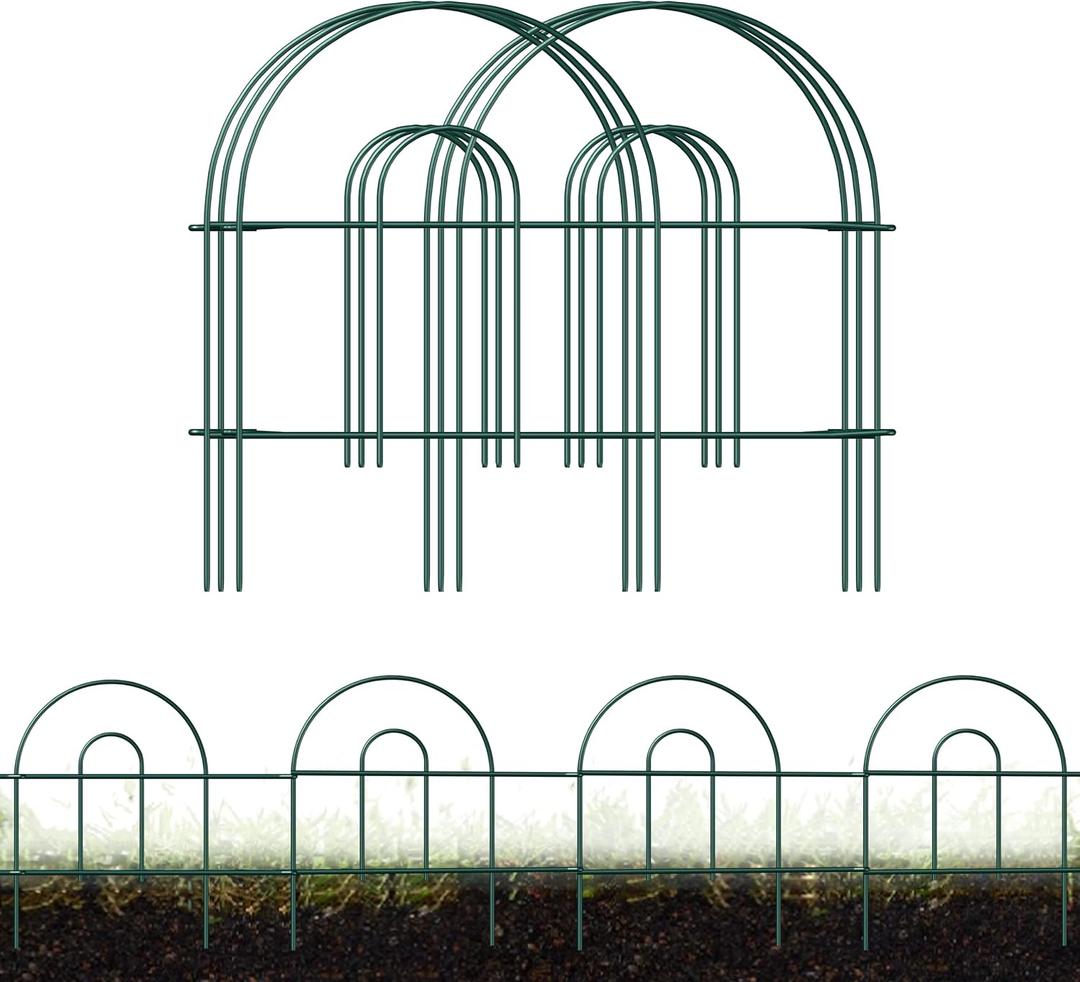 FOREHOGAR Decorative Garden Folding Border Fence, Metal Wire Edging Flower Fence Panel 18in X50ft Outdoor Patio Landscape