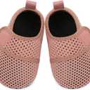 JIASUQI Baby Boys and Girls Barefoot Swim Water Skin Shoes Aqua Socks for Beach Swim Pool (18-24 Months Infant, Nu Pink)