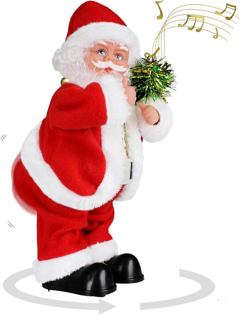 Gfilay Dancing Santa - Moving Dancing Santa Claus with Music Animated Christmas Singing Toys for Kids - Singing English Song
