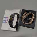 Fitness Tracker with Step Counter/Calories/Stopwatch, Activity Tracker, Health Tracker with Heart Rate Monitor, Sleep Tracker, 1.10''AMOLED Touch Color Screen, Pedometer Watch for Women Men (Pink)