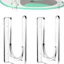 Yousoontic Surfboard Wall Mount Sup Paddle Board Rack Clear Acrylic Paddle Board Holder Wall Display Horizontal Storage Holder for Sup, Holds 50 Lbs