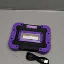 Rechargeable Black Light, Battery Powered Blacklight, Cordless 395nm Ultraviolet Flood Light for Neon Glow Party, Halloween, Body Painting, 2 Packs