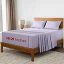 Mellanni Extra Deep King Sheets - 4 PC Iconic Collection Bedding - Hotel Luxury, Ultra Soft, Cooling Bed Sheets - Wrinkle, Fade, Stain Resistant (King, Lavender)