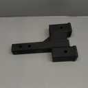 TOPTOW Trailer Dual Hitch Extender Adapter with 2 & 4-inch Riser/Drop, 2" Receiver, 2-inch Solid Shank, 10000lbs Capacity