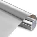 Ant Chrome Mirror Glossy Metallic Foil Vinyl - Easy to Weed & Transfer Silver Permanent Vinyl Roll Ideal for Create DIY Projects, Decals, Stickers for Crafts (12inch x 10ft)