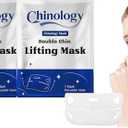 4 Pcs Chinology Chin Mask, Chinology Double Chin Lifting Mask, Deep Collagen Jawline Shaper Masks for Tightening and Firming- with Hyaluronic Acid, Vitamin E, Best By: 05/10/2028