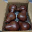 6pcs Fake Pears Artificial Fruits Vivid Brown Pears for Home Fruit Shop Supermarket Desk Office Restaurant Decorations Or Props (Brown)