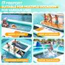 FBSPORT Inflatable Floating Dock with Water Hammock Dog Boat Ramp for Lake, 8ft Lake Floats for Adults Inflatable Island Platform Water Raft with Ladder, Tanning Pool Lounger for Sea Dock Boat, 8ft*8ft*0.5ft