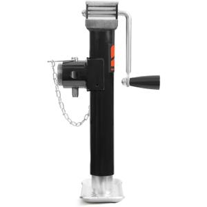 Bastion Distribution Weld-On Side-Wind Jack | Adjustable Drop Leg | Heavy Duty | 5000lb Capacity | Trailer Stabilizing Jack for RVs, Campers, & Utility Trailers | BD-SW-5000-WD