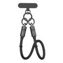 Hagibis USB4 Cable, 1ft Phone Lanyard Cable, 80Gpbs 240W 8K@60Hz Portable USB C to Type-C Wrist Lanyard for iPhone 17 16 15 Pro Max, iPad Pro, Thunderbolt 5/4/3, External SSD (Grey-30cm)