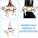 Snuggle Sling Dog Carrier, Adjustable Full Body Dog Lift Harness Hands-Free Shoulder Pet Carrier with Traction Leash Fit Most 8-13 lb/3.63-5.9 kg Portable Supply for Small Cat Pet, Medium