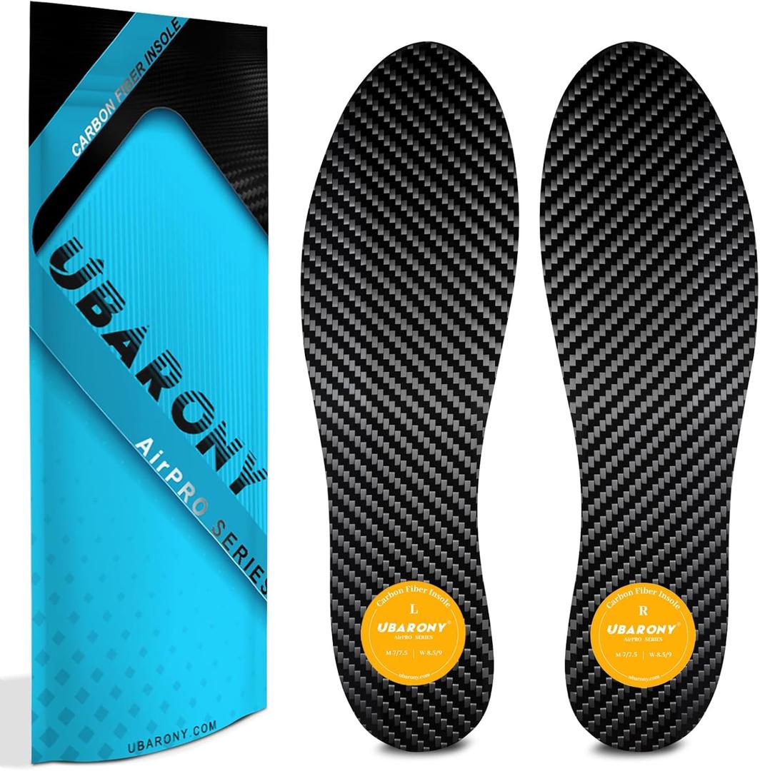 Carbon Fiber Insole 1 Pair for Turf Toe, Hallux Rigidus, Limitus, Toe Arthritis, Fractures, Carbon Fiber Foot Plate for Men Women to Keep Foot Stable, Podiatrist Recommended Rigid Shoe Inserts,245mm