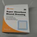 Carbou 4"x 4" Super Absorbent Wound Dressing Pads, 20 Individual Pack, Non Adhesive Absorbent Bandages for Wound Care, Soft Highly Absorbent Dressing, Non Stick Gauze Pads for Wounds
