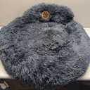 PetJett Calming Dog Bed Medium Size Dog - 30'' Donut Bed, Anti-Slip & Washable Super Soft Fluffy Plush Round Bed, Anti-Anxiety Premium Comfort Pet Bed, Fits Dogs up to 45 lbs - Dark Grey