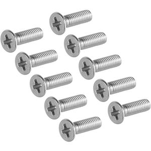 uxcell M3x10mm Flat Head Machine Screws, Phillips Cross Screw, 304 Stainless Steel, Fasteners Bolts 50Pcs