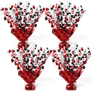 Foilswirl 4 Pcs Casino Metallic Foil Spray Centerpieces for Tables Las Vegas Theme Party Supplies Casino Theme Party Decorations for Poker Night Game Night Wedding Birthday Home Decoration