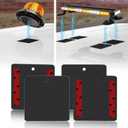 4PC Self-Adhesive Magnetic Mount Pad for Cars Pickup Trucks SUV Aluminum Cabs, for Magnetic Light Mounts, Resistant Black Powdercoat, Ideal for Light Bars, Strobe Beacons, Spot Lights