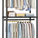 FUTASSI Heavy-Duty Portable Closet, 30"W x 14"D x 76"H, Black, Carbon Steel