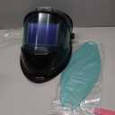 WHA100 Auto Darkening Welding Helmet-CE EN175 Certification-Solar&Battery Power-4 Sensors0.04ms Response Time-Optical grade 1/1/1/2-True Color Wide View Screen-Shade 8~12 for SMAW, MIG, TIG, GTAW