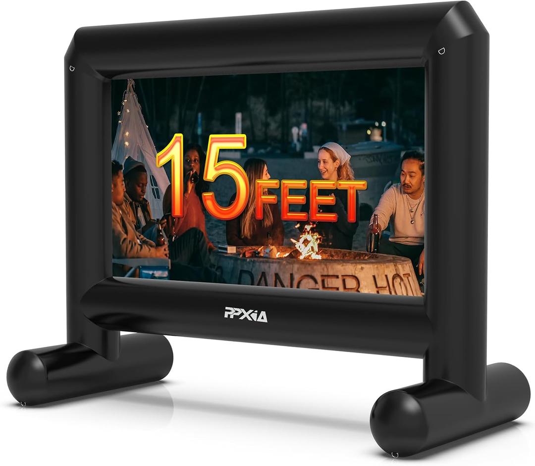 Inflatable Projector Screen for Outside 16ft Blow Up Movie Screen Outdoor with Air Blower, Easy Set Up Inflatable TV Home Theather for Backyards Movie Nights Party Fun, Support Front Rear Projection