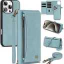 BLISLIAR Wallet Case for iPhone 15 Pro Max with Card Holder/Crossbody Wallet/Strap,[RFID Blocking][Magnetic] PU Leather Shockproof Protective Cover iPhone 15 Pro Max Phone Case,6.7 in,Blue