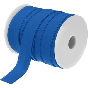 MECCANIXITY 1 Inch Double Fold Bias Tape Polyester Continuous Bulk Bias Tape for Sewing,Seaming Quilting Hemming Binding Crafts (Dark Blue 25 Yards)