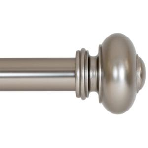 Ivilon Drapery Window Curtain Rod - Knob Design, 1 Inch Rod, 48 to 86 Inch. Satin Nickel