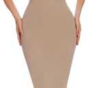 Shapewear Slip Dress for Women Under Dress Tummy Control Long Slip Dress with Back Slit, Size XL