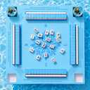 Arrowbash 24 x 24 Inch Floating Mahjong Table for Pool Float Mah Jong Board with Drinks Holders for Swimming Pool and Hot Tub Floating Card Games Tray for Dominoes Summer Beach Party Supplies (Blue)