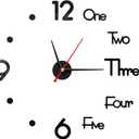 10-20 Inch DIY Wall Clock 3D Frameless Silent Non Ticking, Black Round Battery Operated Modern Wall Clocks for Living Room Bedroom Office Home and Kitchen