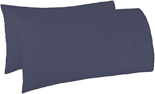TBM Oversize Pillowcase Navy Blue Queen Extra Large Fits Even The Fluffiest Pillow Including The Pancake Pillow Sleeve Style Extra Tall Pillowcase 100% Egyptian Cotton 600 Thread Count