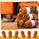 Timgle 6 Skeins Autumn Chunky Yarn Velvet Chenille Yarn Each 50g/ 5.3 oz