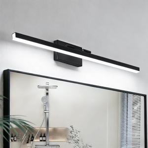 Modern Bathroom Vanity Light 40 inch, Rotatable, 32W Dimmable Led Bathroom Light Fixture Over Mirror, Black Vanity Light Bar