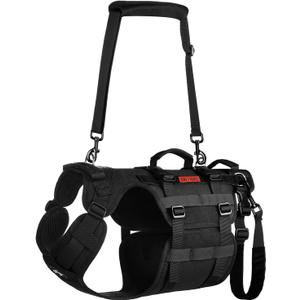 OneTigris Dog Lift Harness for Large Dogs, Dog Hip Support Brace, Full Body Lifter with Handles Invictus Multifunctional Mobility Assistance Vest for Back Legs (Black, Large)