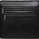 COOLCY Genuine Leather Crossbody Bags for Women Purses and Handbags for Ladies with Multiple Pockets Shoulder Satchel Bag (Black)