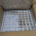 SWTYMIKI 3PCS Closet Organizers and Storage - Stackable Closet Basket with Wood Top Shelf, Clothes Storage Shelves, Clothes Drawer Bins for Wardrobe, Bedroom, Entryway, White