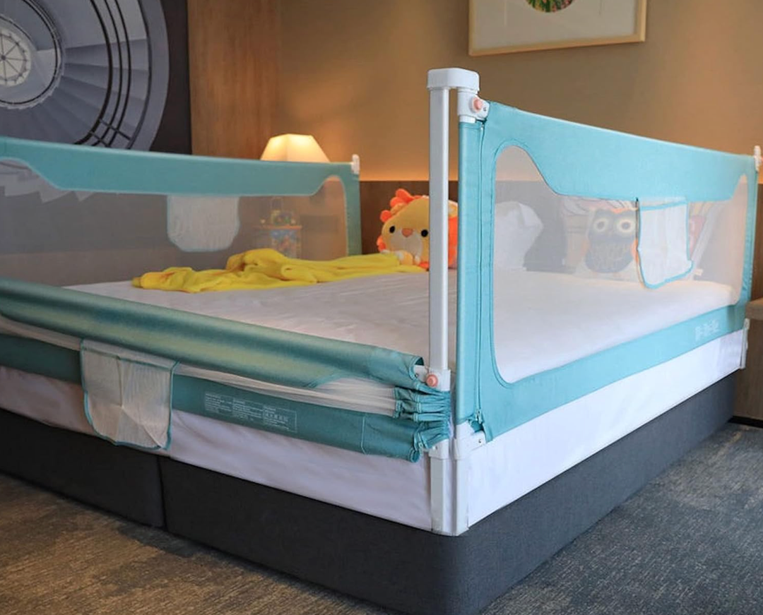 U/D Bed Rails for Toddlers/Kids - Extra Long and Tall Bed Rail for Twin, Full, Queen, King Size Mattress (59in(150cm))-1side