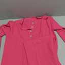 Pink Queen Women's 2 Piece Lounge Set Button Pullover Knit Top Long Wide Leg Pants Sweatsuit Sweater Set Rose Red M