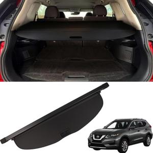 Marretoo Cargo Cover for Nissan X-Trail Rogue SV S SL 2014-2020 for Nissan Rogue X-Trail Accessories Black Retractable Factory Style SUV Trunk Cover Cargo Security Shade Trunk Cover