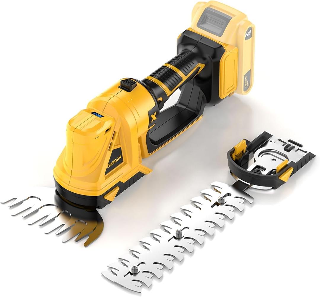 Cordless Hedge Trimmer for Dewalt 20V MAX Battery (No Battery) - Electric Hedge Trimmer Cordless Grass Trimmer, Bush Trimmer & Grass Shears for YardBrushless MotorPowerful & Lightweight