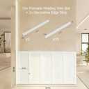 Board and Batten Wall Panel Kit,Paintable Wainscoting Panels Easy Install for Bedroom Living Room Hallway, Covers 94" x 54" Molding Trim Slat with Edge Strip, Paintable White