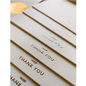 (36 Pack) RUN2PRINT Thank You Cards With Envelopes & Gift of 36 Foiled Stickers - Elegant Emboss Rose Gold Foil Pressed Blank Notes Wedding All Occasion Cards (Ivory)