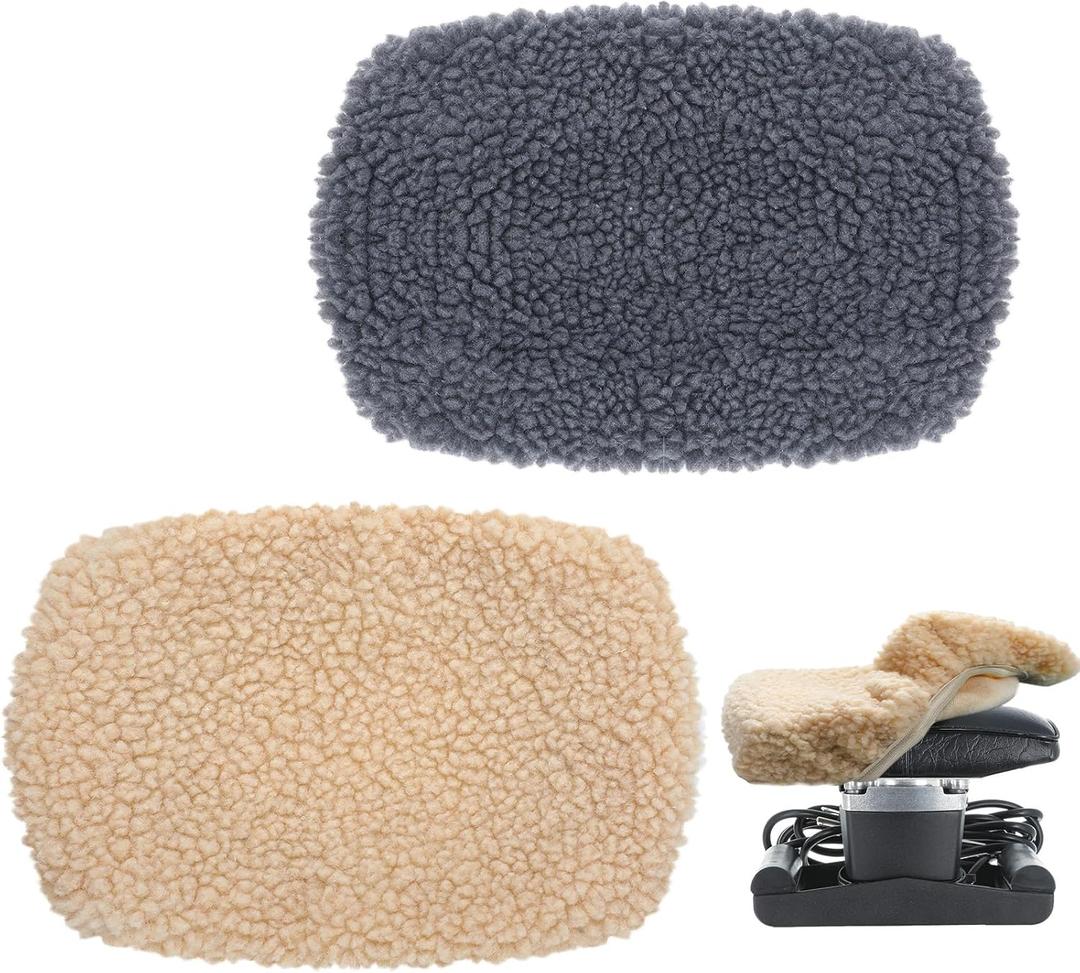 Nuanchu 2 Pcs Massager Cover Rub Massager Cover Fleece Pad Cover Compatible with Jeanie Rub Massager Soft Sheepskin Pad Cover Washable Massage Pad for Comfortable and Effective Massaging