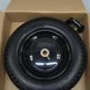 GICOOL 4.80/4.00-8 Wheelbarrow Tire and Wheel, 14.5'' Solid Flat-Free Tire with 5/8" Axle Bore Hole, 3-6" Centered Hub, Universal Fit 3.50-8, 4.00-6 Tires for Trolley Dolly Lawn Mover Go Kart