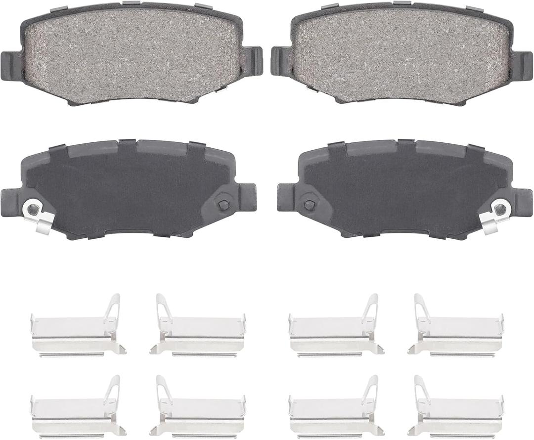 Rear Ceramic Brake Pads Set for Jeep Liberty 2008-2012, Wrangler 2007-2017, Wrangler JK 2018, for Dodge Nitro 2007-2011, 4PCS